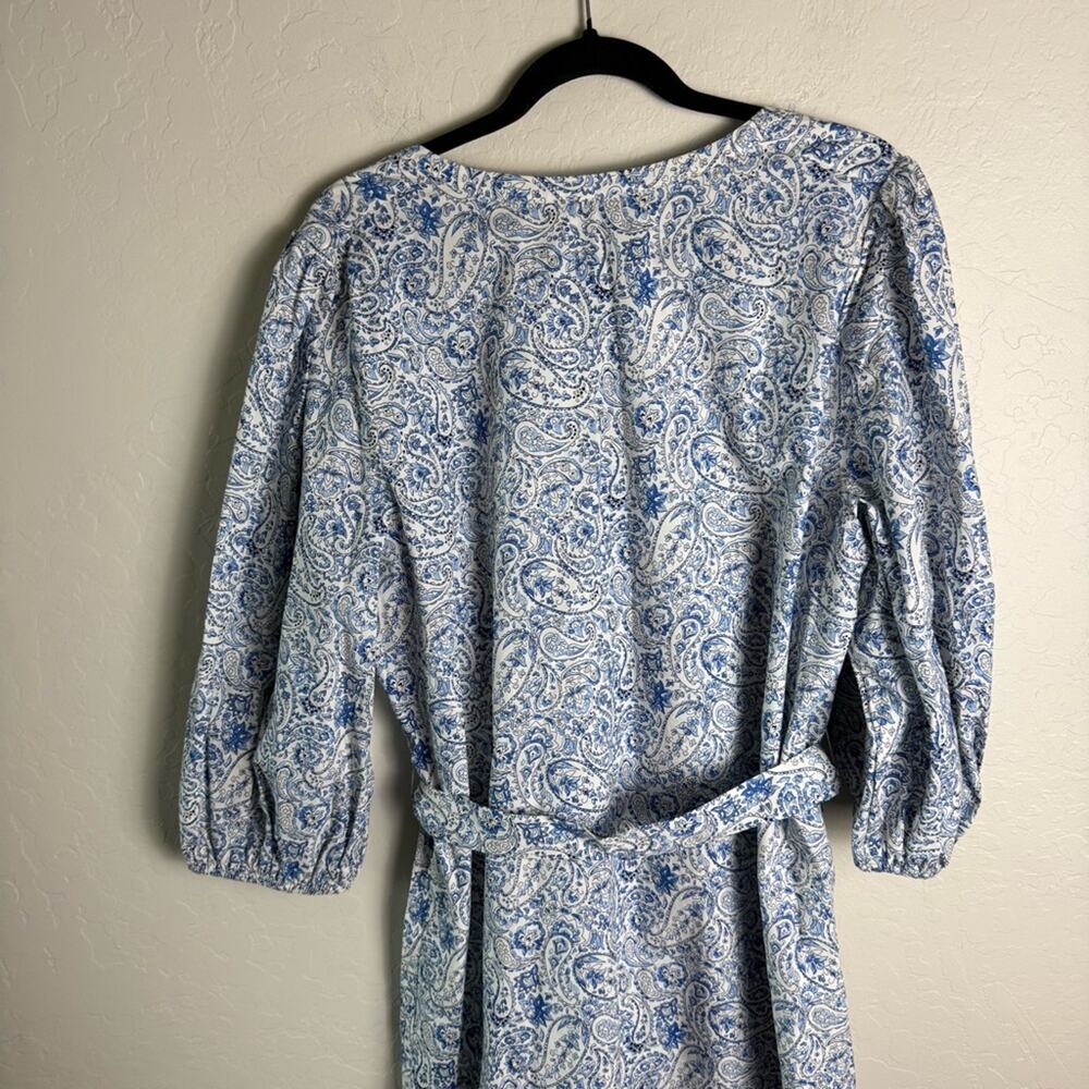 Talbots Poplin Shirtdress Dashing Paisley 18 NWT - Picture 9 of 13